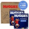 Picture of Huggies Size 3 Overnites Baby Diapers: Overnight Diapers, Size 3 (16-28 lbs), 132 Ct (2 Packs of 66), Packaging May Vary