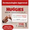 Picture of Huggies Size 1 Diapers, Skin Essentials Baby Diapers, Size 1 (8-14 lbs), 198 Count (3 Packs of 66)