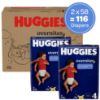 Picture of Huggies Size 4 Overnites Baby Diapers: Overnight Diapers, Size 4 (22-37 lbs), 116 Ct (2 Packs of 58), Packaging May Vary