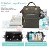 Picture of Baby Diaper Bag Backpack, Diaper Changing Station for Baby Boys & Girls,Waterproof Changing Pad,USB Charging Port,Pacifier Case, Sunshade and Toy Bar, Army Green