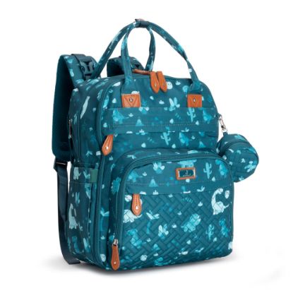 Picture of BabbleRoo Diaper Bag Backpack - Baby Essentials, Travel Essentials Baby Bag with Changing Pad, Stroller Straps & Pacifier Case - Unisex, Dino