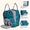 Picture of BabbleRoo Diaper Bag Backpack - Baby Essentials, Travel Essentials Baby Bag with Changing Pad, Stroller Straps & Pacifier Case - Unisex, Dino