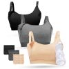 Picture of Momcozy Pumping Bra Hands Free 3 Pack Comfortable All Day Wear Pumping and Nursing Bra in One Holding Breast Pump for Spectra, Lansinoh, Medela