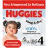 Picture of Huggies Size 4 Diapers, Snug & Dry Baby Diapers, Size 4 (22-37 lbs), 186 Count (6 Packs of 31), Packaging May Vary