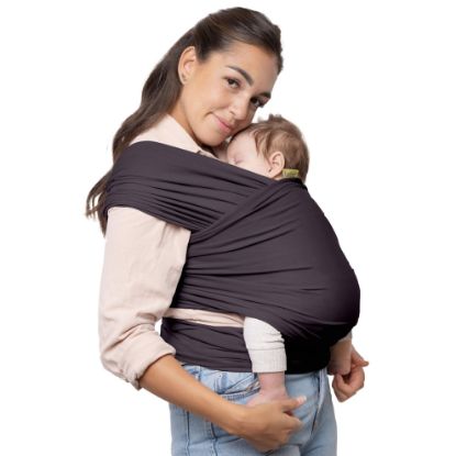 Picture of Boba Baby Wrap Carrier - Original Baby Carrier Wrap Sling for Newborns - Baby Wearing Essentials - Newborn Wrap Swaddle Holder, Newborn to Toddler Infant Sling (Serenity Charcoal)
