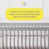 Picture of BreathableBaby Breathable Mesh Liner for Full-Size Cribs, Deluxe 4mm Mesh, Blue Haze (Size 4FS Covers 3 or 4 Sides)