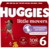 Picture of Huggies Size 6 Diapers, Little Movers Baby Diapers, Size 6 (35+ lbs), 108 Count, Packaging May Vary