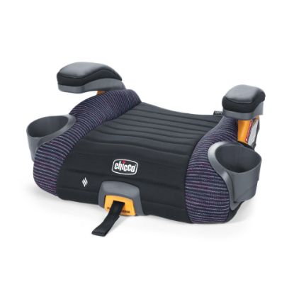 Picture of Chicco GoFit ClearTex Plus Backless Booster Car Seat, Latch Attachment, Quick-Release Latch Removal, Portable Car Booster Seat for Children at Least 4 Years Old and 40-110 lbs | Confetti/Black