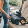 Picture of Chicco GoFit ClearTex Plus Backless Booster Car Seat, Latch Attachment, Quick-Release Latch Removal, Portable Car Booster Seat for Children at Least 4 Years Old and 40-110 lbs | Confetti/Black