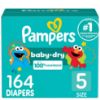 Picture of Pampers Diapers - Baby Dry - Size 5, 164 Count, Absorbent Disposable Infant Diaper (Packaging May Vary)