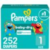 Picture of Pampers Diapers - Baby Dry - Size 1, 252 Count, Absorbent Disposable Infant Diaper (Packaging May Vary)