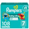 Picture of Pampers Diapers - Baby Dry - Size 7, 108 Count, Absorbent Disposable Infant Diaper (Packaging May Vary)