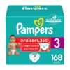 Picture of Pampers Diapers - Cruisers 360 - Size 3, 168 Count, Babyproof, up to 100% Leakproof Pull-On Diaper