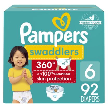 Picture of Pampers Diapers - Swaddlers 360 - Size 6, 92 Count, for up to 100% Leakproof Premium Skin Protection