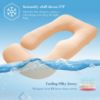 Picture of Cute Castle Cooling Cover Pregnancy Pillows, Soft U-Shape Maternity Pillow with Removable Cover - Full Body Pillows for Adults Sleeping - Pregnancy Must Haves - Jumbo 57 Inch - Brown