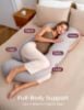 Picture of Momcozy Pregnancy Pillows for Sleeping, U Shaped Full Body Pillow for Pregnancy Women with Removable Jersey Cotton Cover, 57 Inch Maternity Pillow, Grey