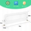 Picture of UPGOGO Folding Bed Rail for Toddlers,Safety Baby Bed Rail Guard,Kid Bed Rail with Reinforced Anchor Safety System,Bed Rail for Baby Fit Bunk,Full Size,Queen,King,Twin(White,71"x23.6")