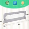 Picture of UPGOGO Folding Bed Rail for Toddlers,Baby Bed Rail Guard with Reinforced Anchor Safety System,Fit Bunk,Full Size,Queen,King,Twin(Grey,71"x23.6")