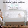 Picture of NUTIKAS Baby Bed Rail Guard for Toddlers - 58.7" Toddler Bed Rails for Twin, Full, Queen, King Bunk Size Bed Swing Down Bedrail Extral Tall Child Safety Side Railing Guards for Kids