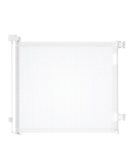 Picture of Veraste Retractable Baby Gate,Mesh Baby Gate or Mesh Dog Gate,33" Tall,Extends up to 71" Wide,Child Safety Gate for Doorways,Stairs,Hallways,Indoor/Outdoor（White,33"x71"）