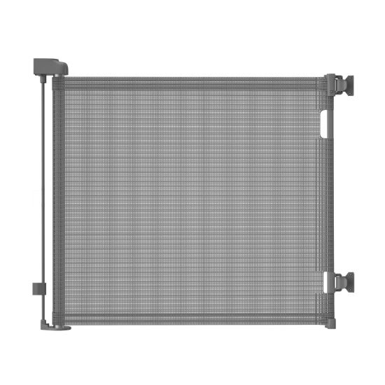 Picture of dearlomum Retractable Baby Gate,Mesh Baby Gate or Mesh Dog Gate,33" Tall,Extends up to 71" Wide,Child Safety Gate for Doorways,Stairs,Hallways,Indoor/Outdoor(Grey,33"x71")