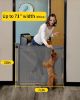 Picture of dearlomum Retractable Baby Gate,Mesh Baby Gate or Mesh Dog Gate,33" Tall,Extends up to 71" Wide,Child Safety Gate for Doorways,Stairs,Hallways,Indoor/Outdoor(Grey,33"x71")