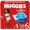 Picture of Huggies Size 6 Diapers, Little Snugglers Baby Diapers, Size 6 (35+ lbs), 108 Count (2 Packs of 54), Packaging May Vary