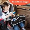 Picture of PILLANI Kids Travel Tray for Car - Car Seat Tray for Kids, Road Trip Essentials Must Haves - Carseat Table Roadtrip Activities - Toddler Lap Desk Organizer for Airplane - Travel Essentials - Pack of 2