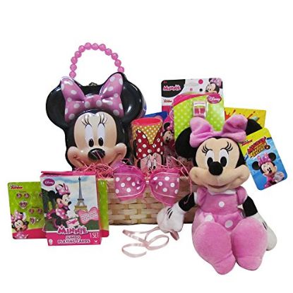 Picture of Gifts for Kids::Minnie Mouse Themed 10 Items In 1 Basket 12x6x4