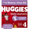 Picture of Huggies Size 4 Diapers, Little Movers Baby Diapers, Size 4 (22-37 lbs), 150 Count, Packaging May Vary