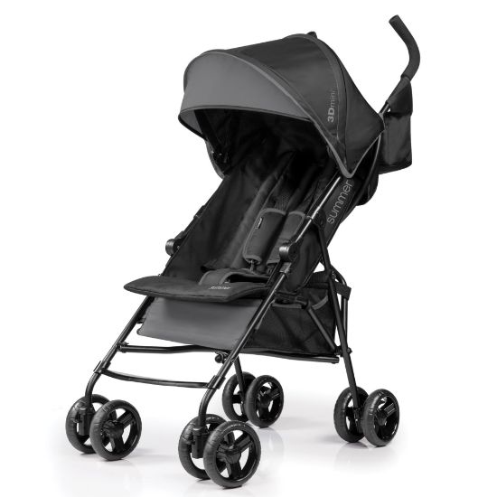 Picture of Summer by Ingenuity 3D Mini Convenience Stroller - Lightweight Stroller with Compact Fold, Multi-Position Recline, Canopy with Pop Out Sun Visor and More - Umbrella Stroller for Travel and More, Gray