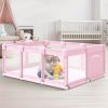 Picture of Baby Playpen 74"x50" PlayPen for Babies and Toddlers Pink, Large Play Yards for Indoor & Outdoor with Zipper Gates
