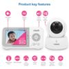 Picture of VTech VM923 Baby Monitor, 2.8” Screen, Pan-Tilt-Zoom, 1000ft Long Range, Night Vision, 2-Way Audio, Temperature Sensor, Lullabies, Secure Transmission No WiFi