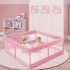 Picture of Fshibila 50" ×50" Baby Playpen, Baby Playard for Babies and Toddlers, Baby Fence Play Pens for Indoor & Outdoor, Sturdy Safety Play Yard with Soft Breathable Mesh, Anti-Fall, Pink