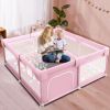 Picture of Hiaksedt Baby Playpen for Babies and Toddlers Baby Fence Play Yards for Indoor & Outdoor with Breathable Mesh Anti-Fall (Pink