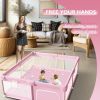 Picture of Hiaksedt Baby Playpen for Babies and Toddlers Baby Fence Play Yards for Indoor & Outdoor with Breathable Mesh Anti-Fall (Pink