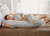 Picture of Momcozy U Shaped Pregnancy Pillows with Cotton Removable Cover, 57 Inch Maternity Pillow Full Body Support, Must Have for Pregnant Women, Geometric Pattern