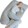 Picture of Pharmedoc Pregnancy Pillows, U-Shape Full Body Pillow -Removable Jersey Cotton Cover - Graphite - Pregnancy Pillows for Sleeping - Body Pillows for Adults, Maternity Pillow and Pregnancy Must Haves