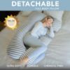 Picture of Pharmedoc Pregnancy Pillows, U-Shape Full Body Pillow -Removable Jersey Cotton Cover - Graphite - Pregnancy Pillows for Sleeping - Body Pillows for Adults, Maternity Pillow and Pregnancy Must Haves