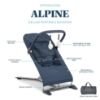 Picture of Baby Delight Alpine Deluxe Portable Bouncer, Infant, 0 - 6 Months, Quilted Indigo
