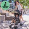 Picture of Summer by Ingenuity 3D Mini Convenience Stroller - Lightweight Stroller with Compact Fold, Multi-Position Recline, Canopy with Pop Out Sun Visor - Umbrella Stroller for Travel and More, Cashew Tan