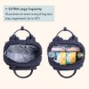 Picture of BabbleRoo Extra Large Diaper Bag Backpack, Expandable Baby Bag with Up to 50% More Capacity - Travel Essentials Baby Bag Tote with Changing Pad, Stroller Straps & Pacifier Case - Unisex, Denim Blue