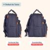 Picture of BabbleRoo Extra Large Diaper Bag Backpack, Expandable Baby Bag with Up to 50% More Capacity - Travel Essentials Baby Bag Tote with Changing Pad, Stroller Straps & Pacifier Case - Unisex, Denim Blue