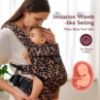 Picture of Momcozy Baby Carrier - Ergonomic, Cozy and Lightweight Carrier for 7-44lbs, Effortless to Put On, Ideal for Hands-Free Parenting, Enhanced Lumbar Support, Purehug for Infant to Toddler, Leopard