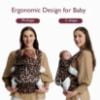 Picture of Momcozy Baby Carrier - Ergonomic, Cozy and Lightweight Carrier for 7-44lbs, Effortless to Put On, Ideal for Hands-Free Parenting, Enhanced Lumbar Support, Purehug for Infant to Toddler, Leopard