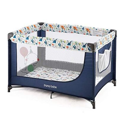 Picture of Pamo Babe Comfortable Playard,Sturdy Play Yard with Mattress(Blue)