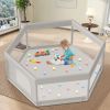 Picture of Hiaksedt Large Baby Playpen 65x65 Inch, Play Pens for Babies and Toddlers Hexagonal Type Baby Play Yards for Indoor & Outdoor with Breathable Mesh Anti-Fall