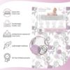 Picture of Dream On Me Floral Dreams Firm Fiber Baby Crib Mattress Rose Pink, Greenguard Gold and JPMA Certified, Fits All Standard Cribs and Toddler Beds, Waterproof Sleep Surface & Machine Washable Cover