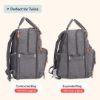Picture of BabbleRoo Extra Large Diaper Bag Backpack, Expandable Baby Bag with Up to 50% More Capacity - Travel Essentials Baby Bag Tote with Changing Pad, Stroller Straps & Pacifier Case - Unisex, Dark Gray