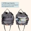 Picture of BabbleRoo Extra Large Diaper Bag Backpack, Expandable Baby Bag with Up to 50% More Capacity - Travel Essentials Baby Bag Tote with Changing Pad, Stroller Straps & Pacifier Case - Unisex, Dark Gray